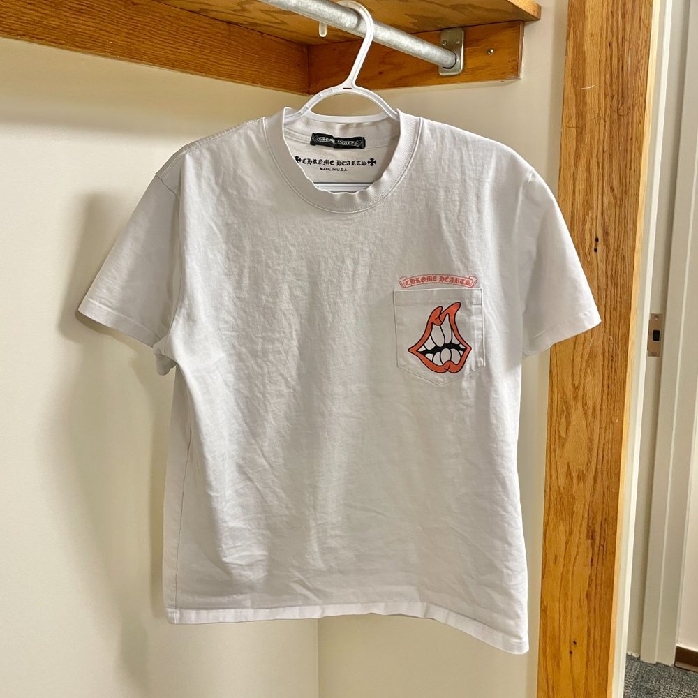 Chrome Hearts Matty Boy Caution Short Sleeve Tee White Size Medium